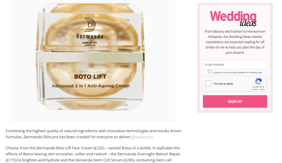 For Fine Lines: Dermanda Boto Lift Face Cream